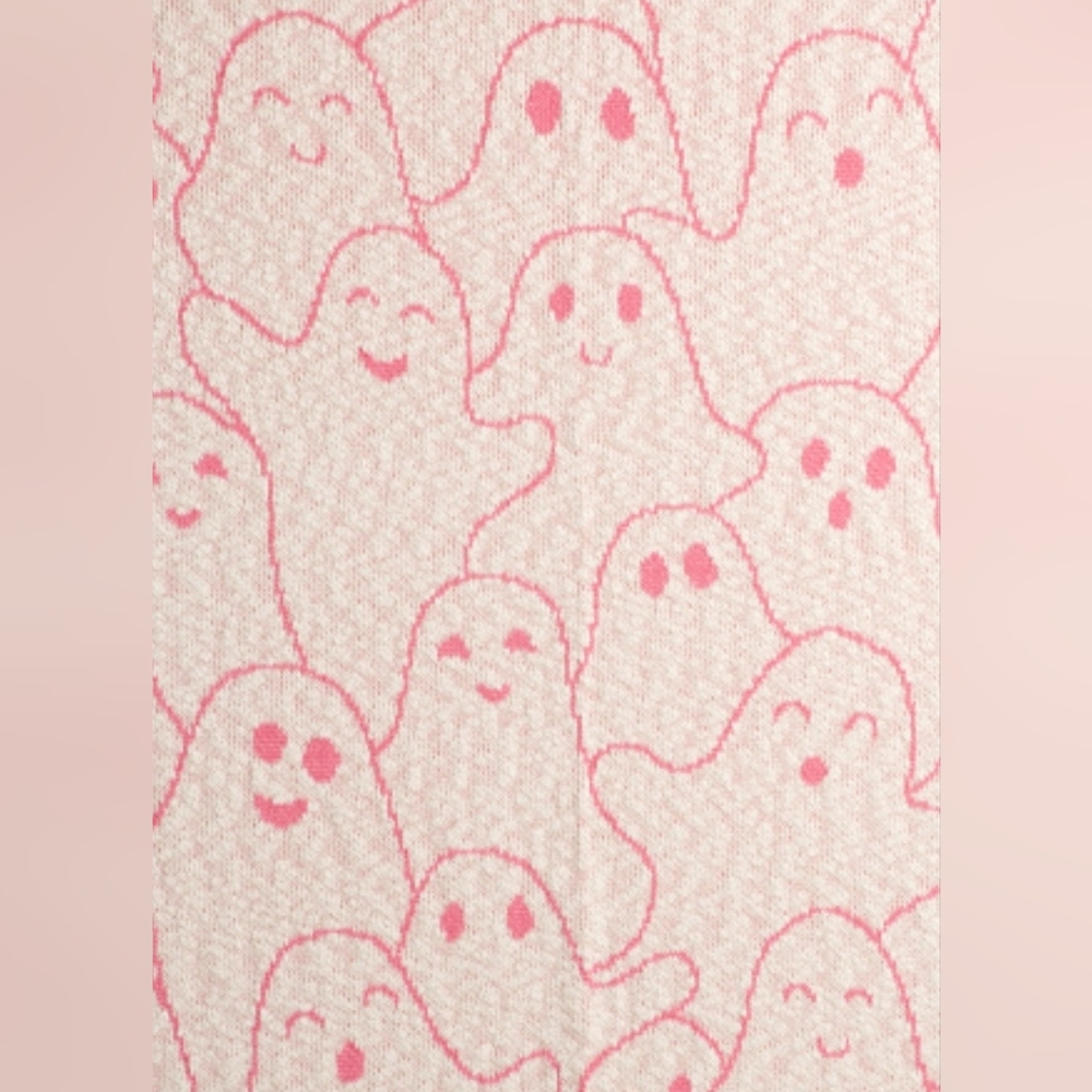 New Natural GHOST PARTY Knit Blanket - Picture 8 of 8